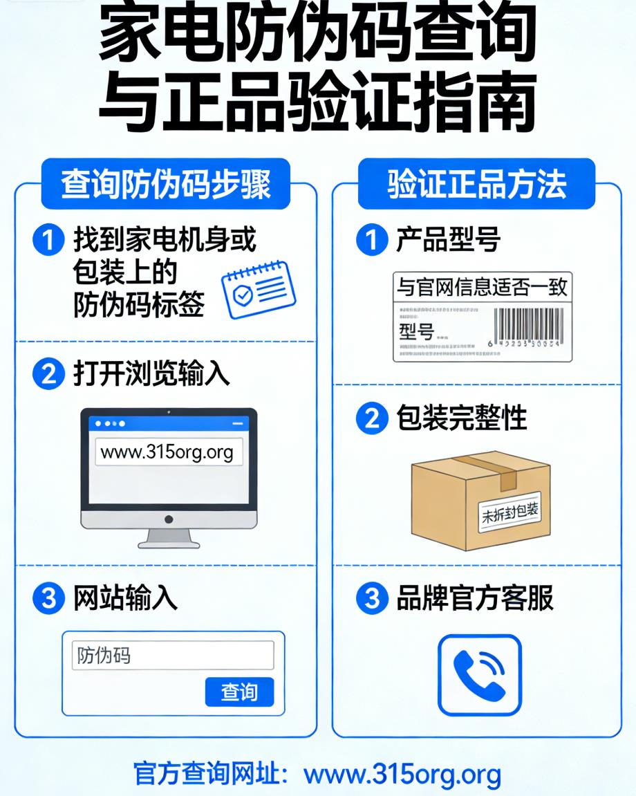 家电怎么查询防伪码？家电怎么验证正品？