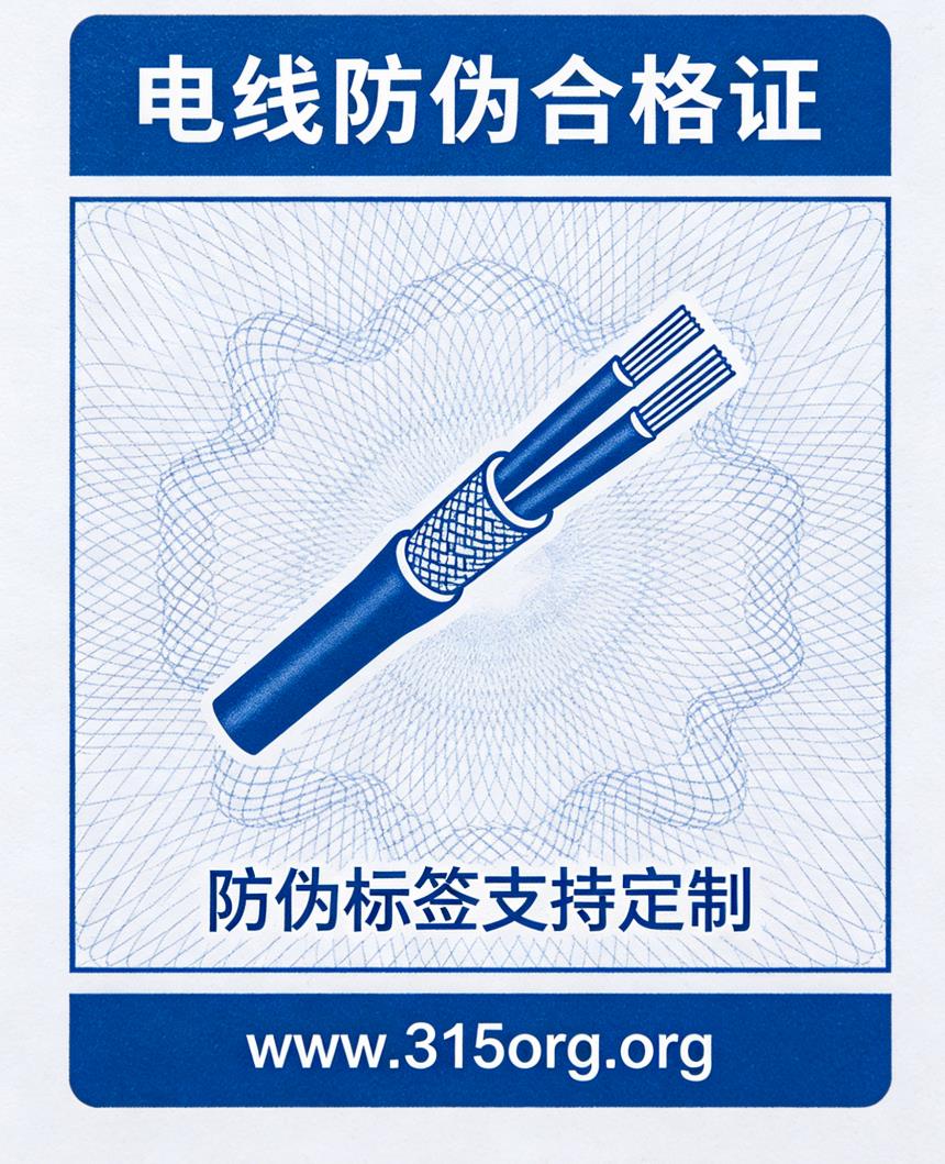 电线防伪合格证制作（防伪标签支持定制）