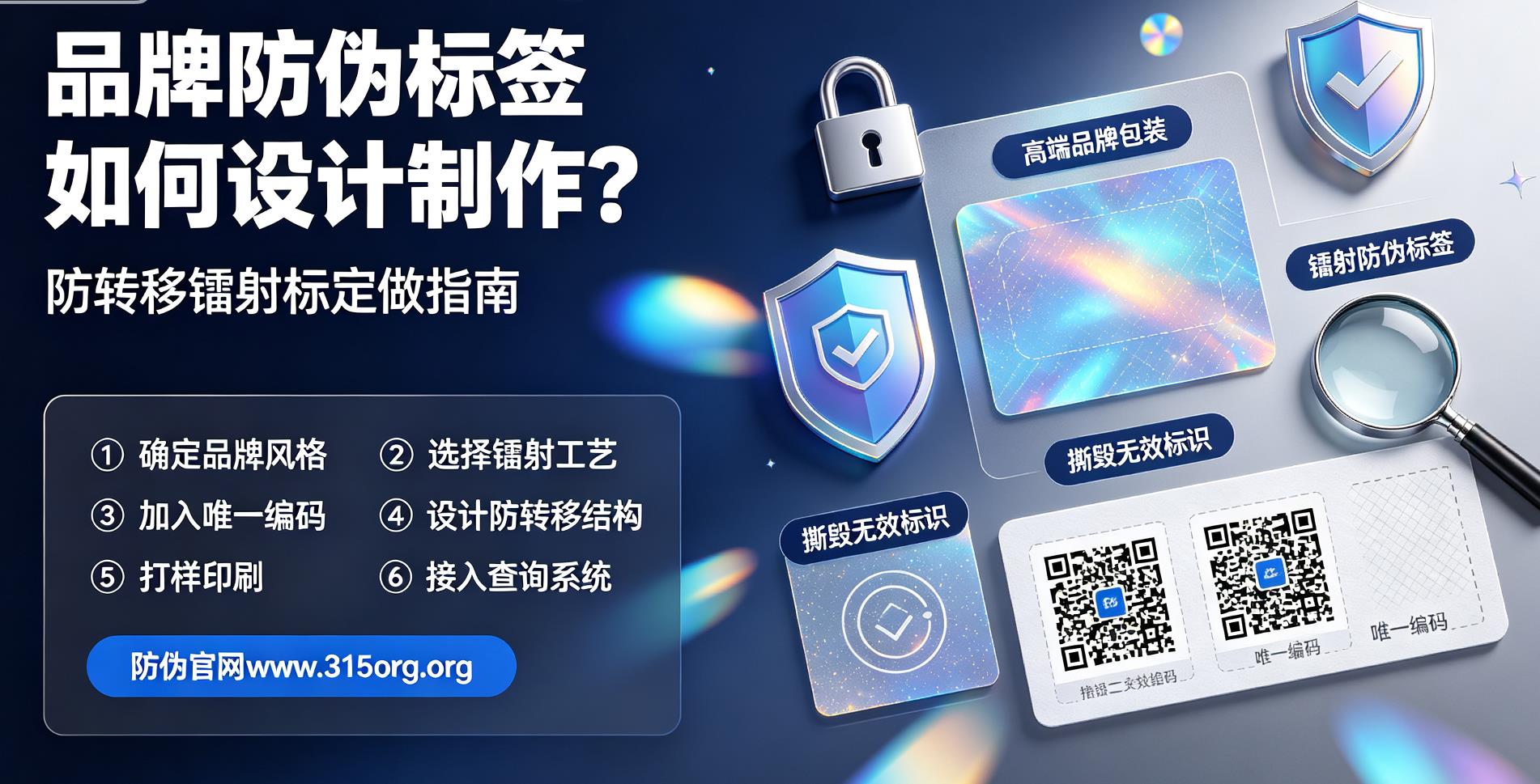 品牌防伪标签如何设计制作？防转移镭射标定做指南
