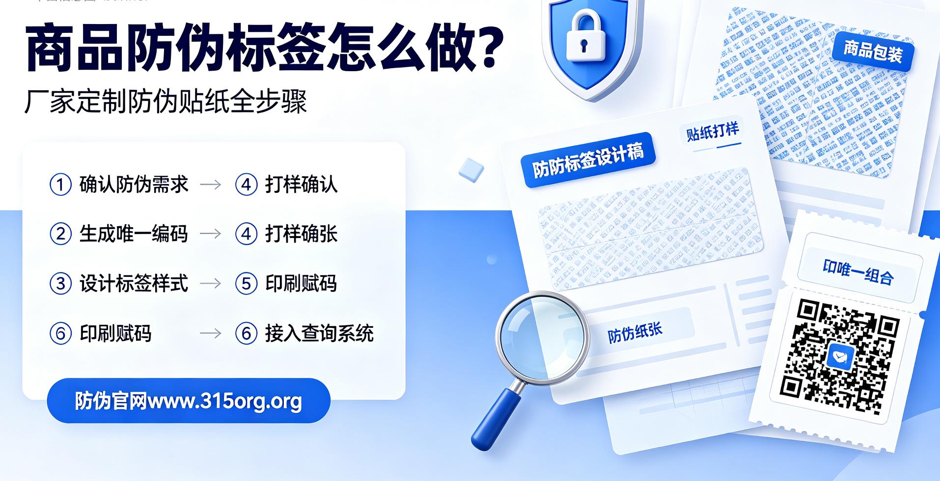 商品防伪标签怎么做？厂家定制防伪贴纸全步骤