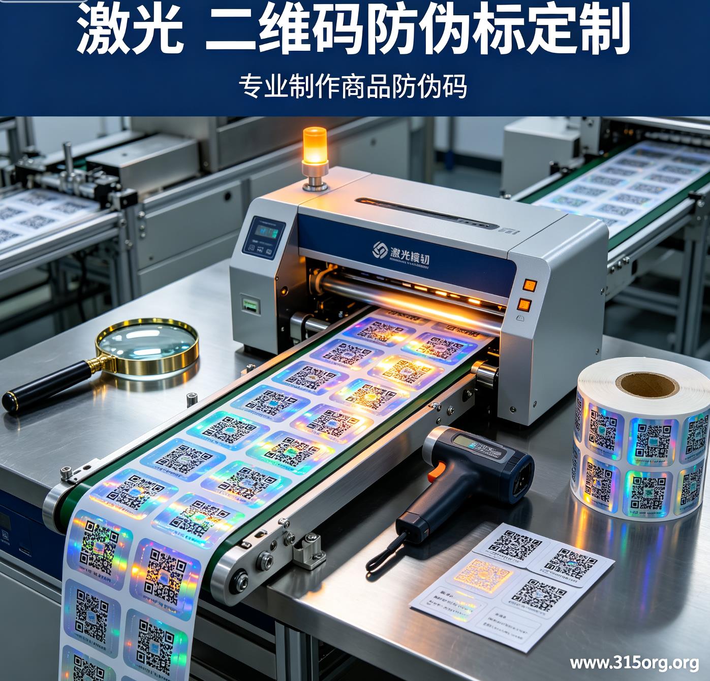 专业制作商品防伪码，激光 二维码防伪标均可定制