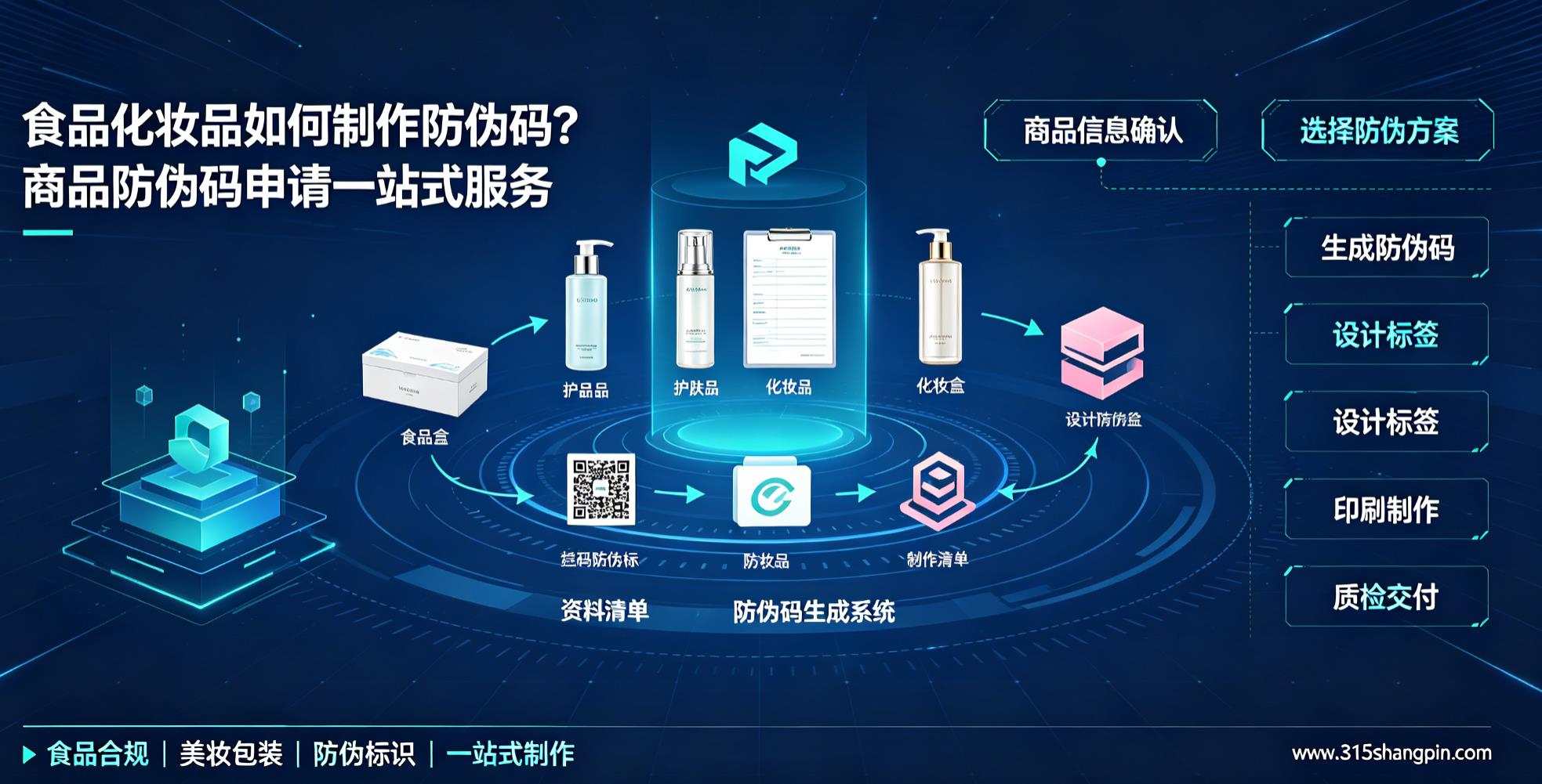 食品化妆品如何制作防伪码？商品防伪码申请一站式服务