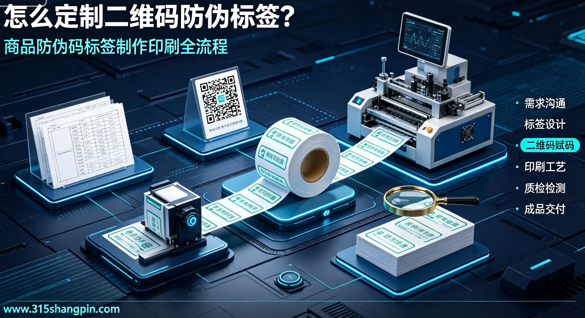 怎么定制二维码防伪标签？商品防伪码标签制作印刷全流程