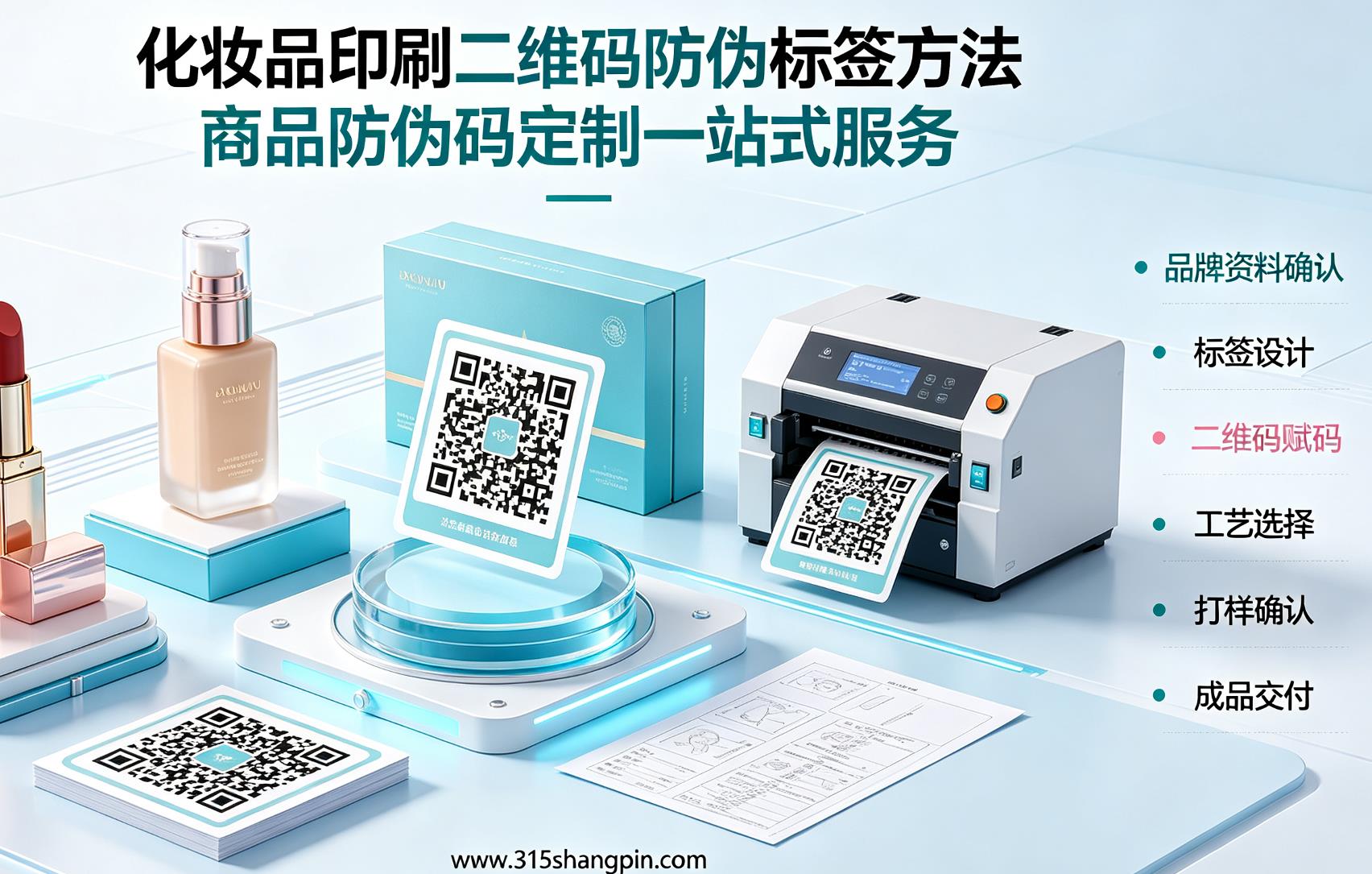 化妆品印刷防伪码标签方法，商品防伪码定制一站式服务