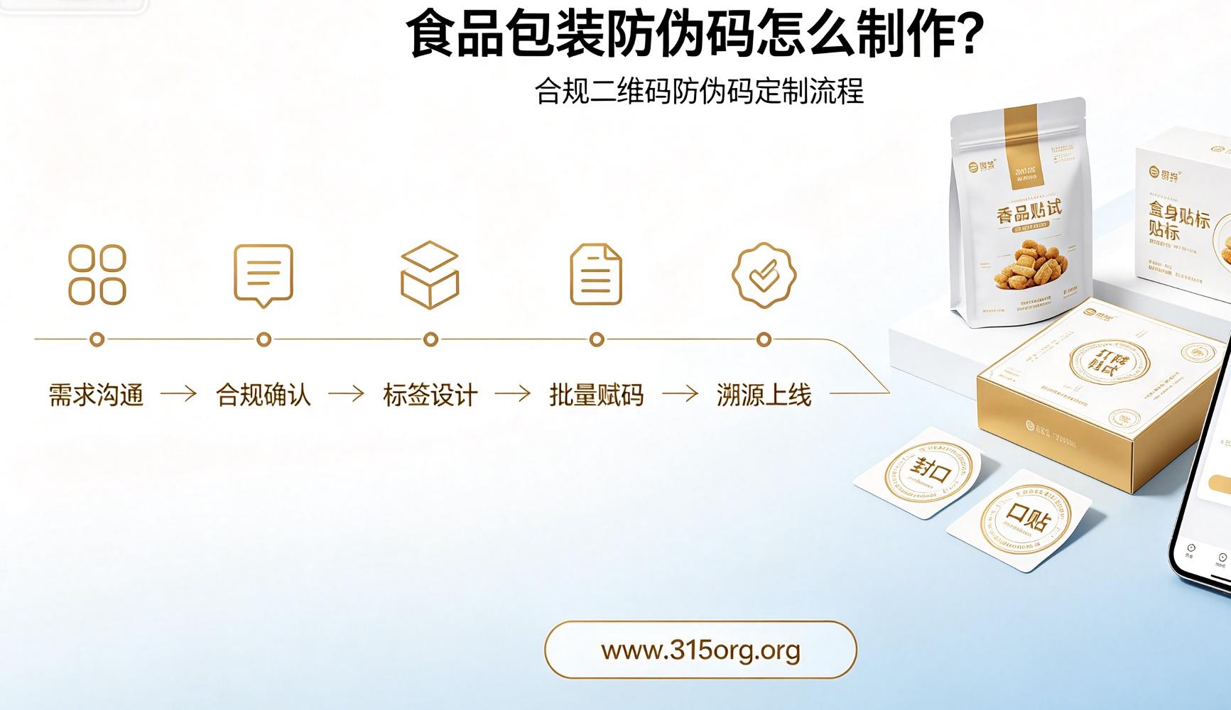 食品包装防伪码怎么制作？合规二维码防伪码定制