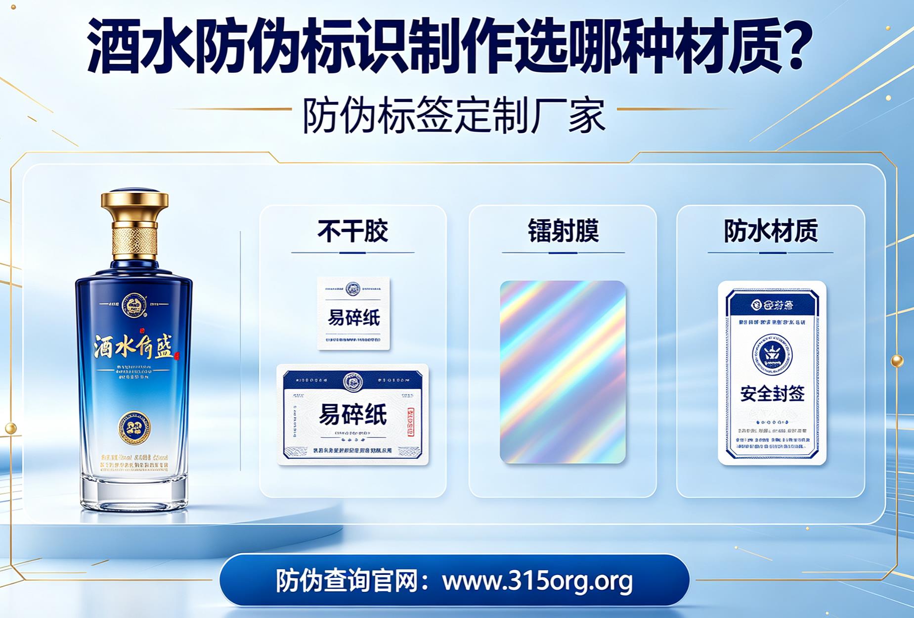 酒水防伪标识制作选哪种材质？防伪标签定制厂家