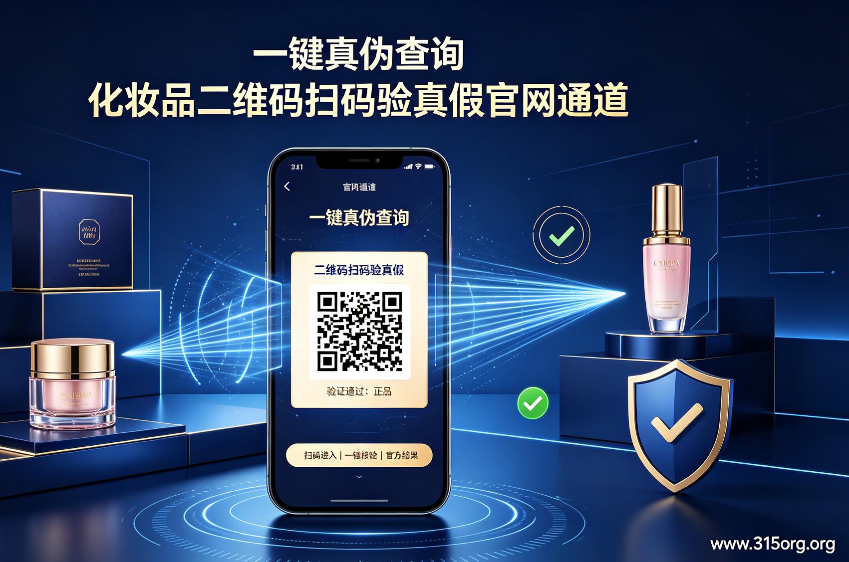 一键真伪查询，化妆品二维码扫码验真假官网通道