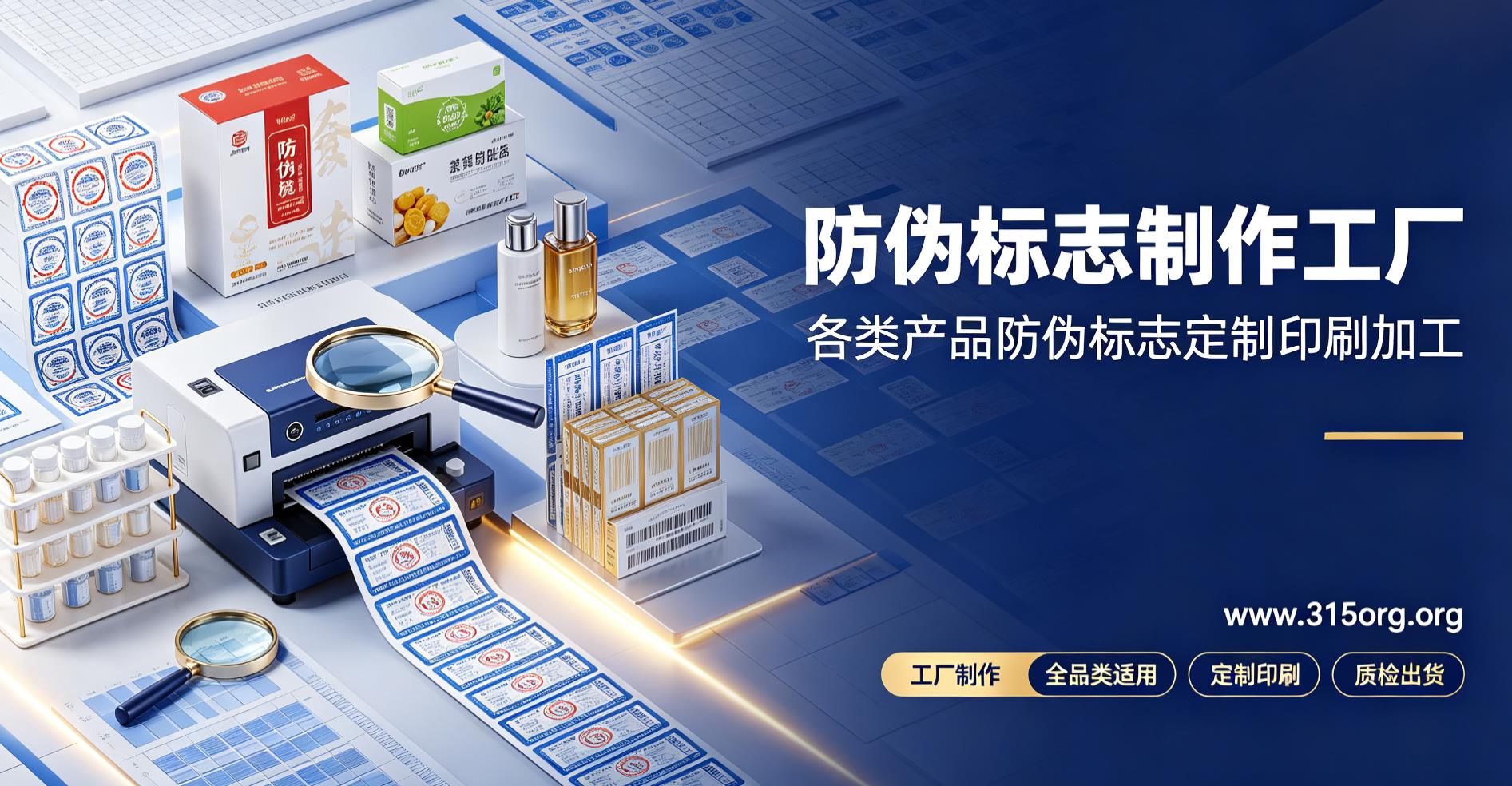 防伪标志制作工厂，各类产品防伪标志定制印刷加工
