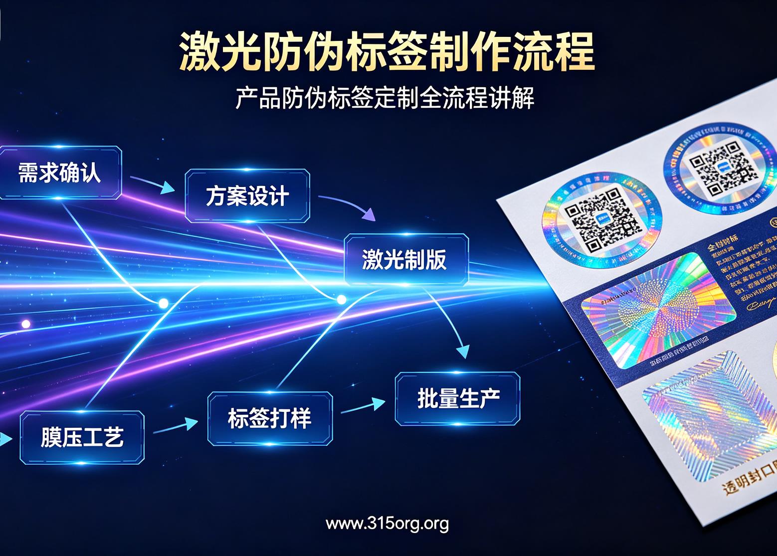 激光防伪标签制作流程，产品防伪标签定制全流程讲解