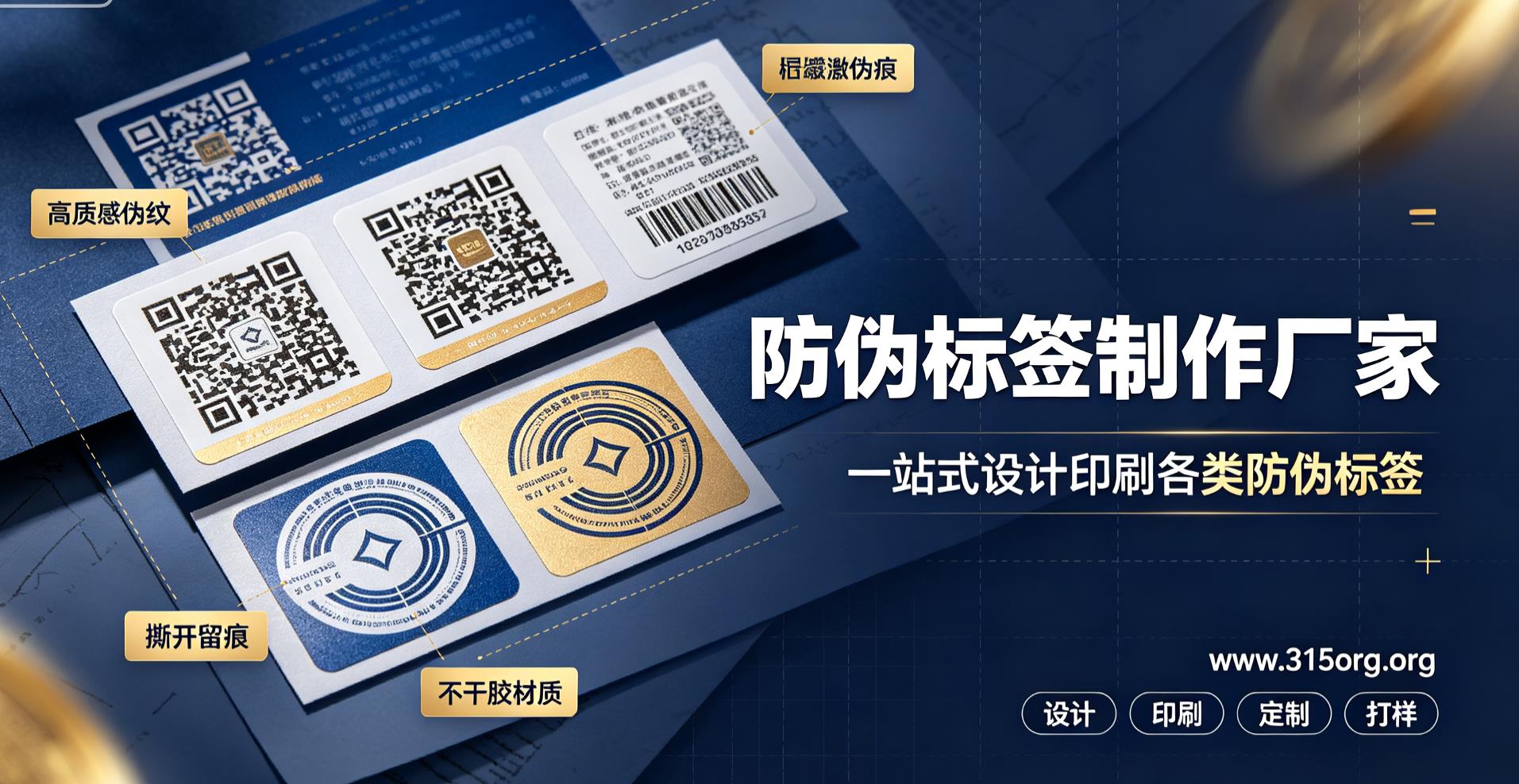 防伪标签制作厂家，一站式设计印刷各类防伪标签