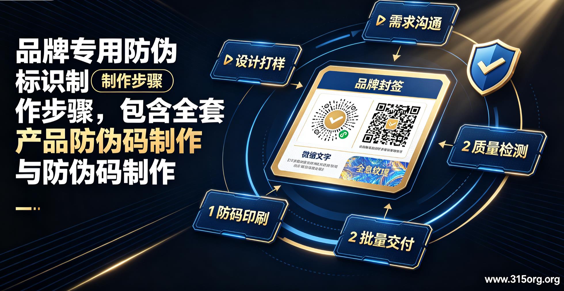 品牌、防伪标识制作步骤，包含全套产品防伪码制作与防伪码制作
