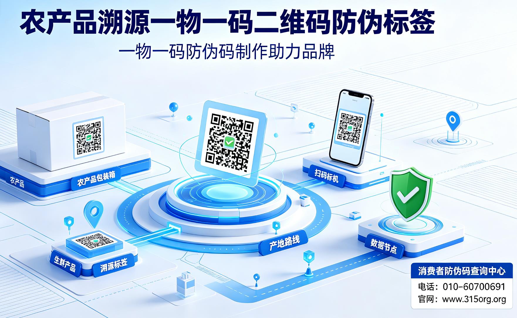 农产品溯源一物一码二维码防伪标签，一物一码防伪码制作助力品牌
