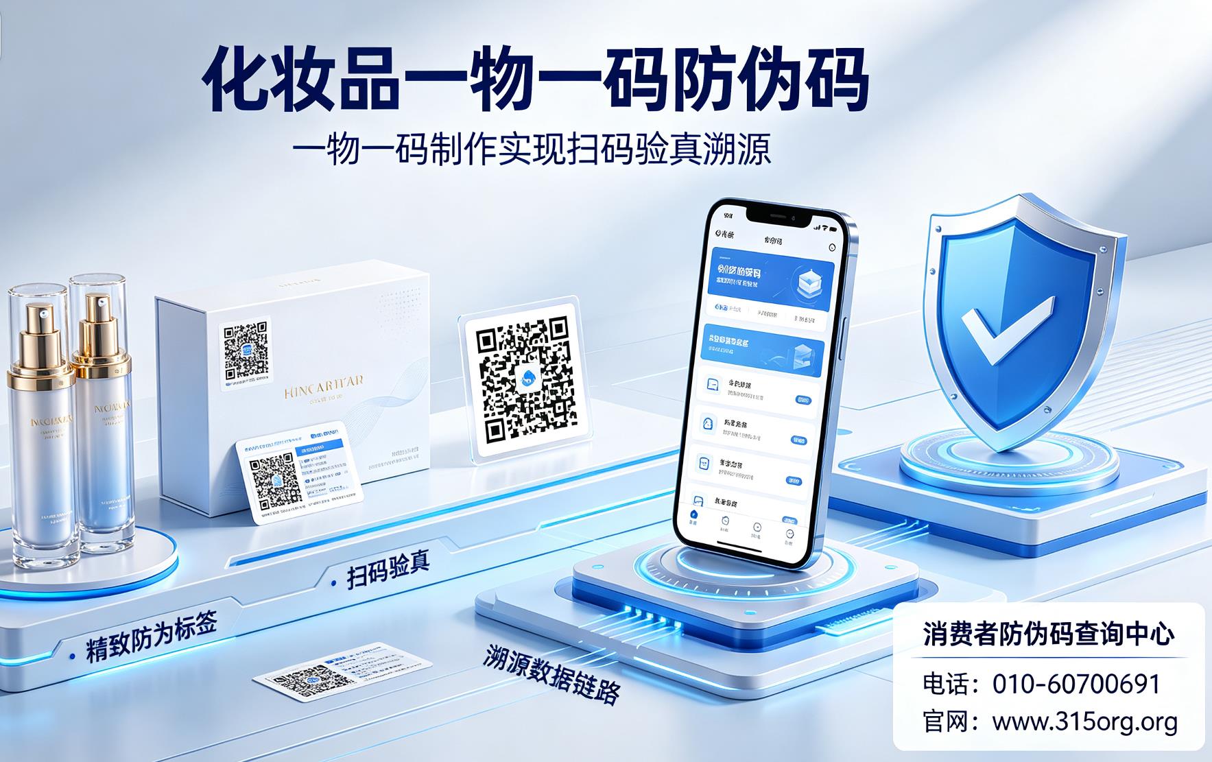 化妆品一物一码防伪码，一物一码制作实现扫码验真溯源