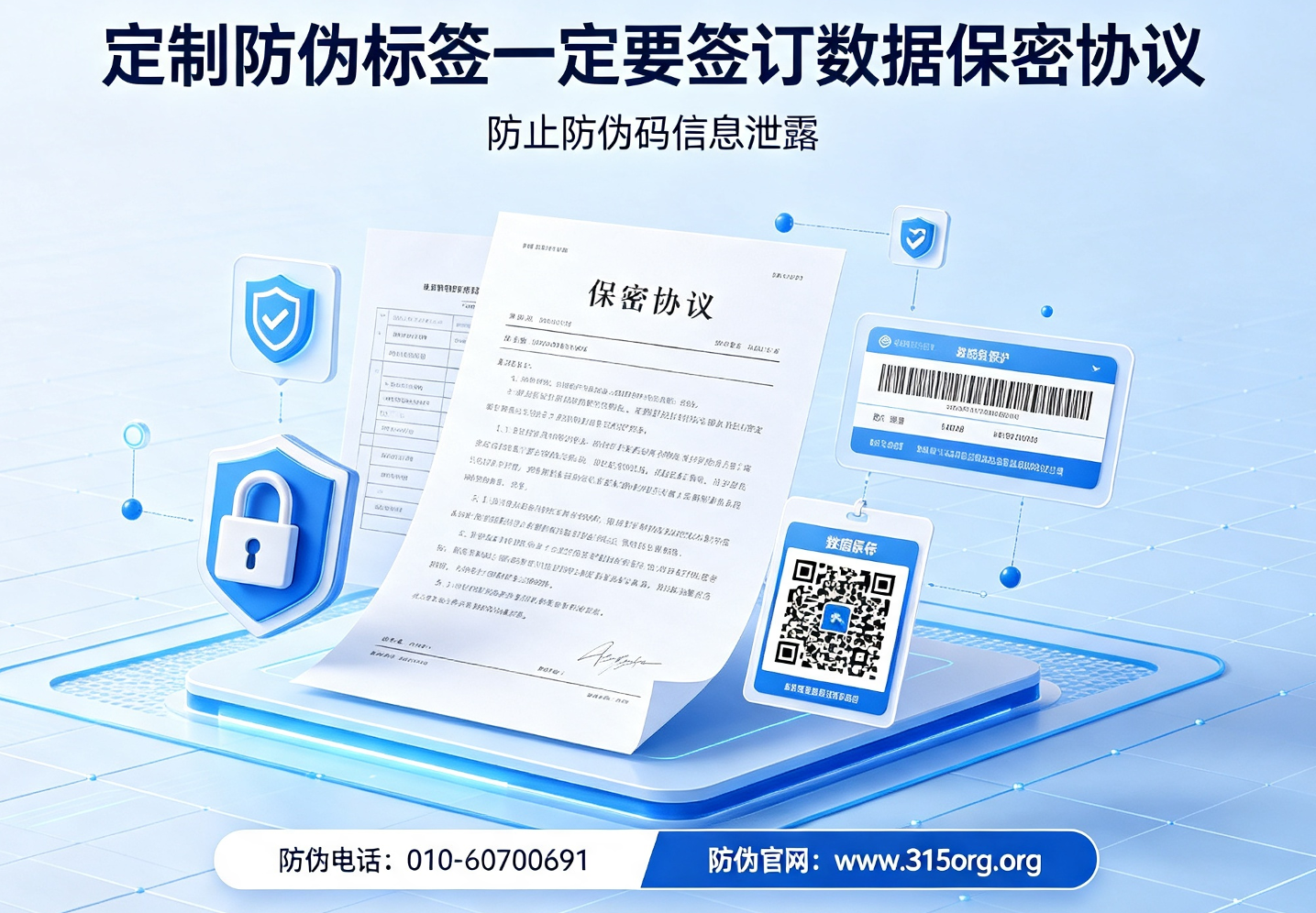 定制防伪标签一定要签订数据保密协议，防止防伪码信息泄露