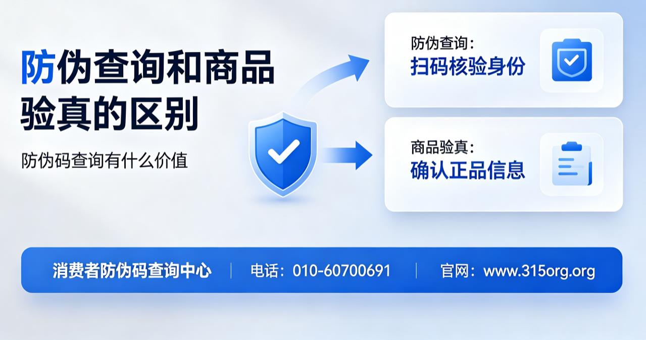 防伪查询和商品验真的区别，防伪码查询有什么价值