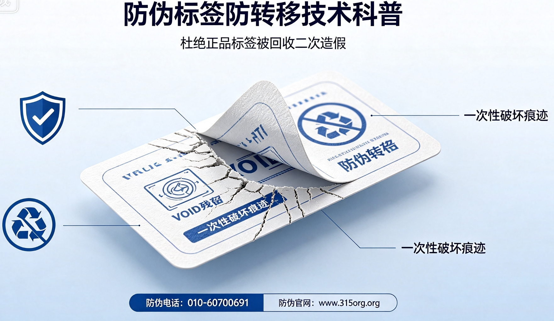 防伪标签防转移技术科普：杜绝正品标签被回收二次造假
