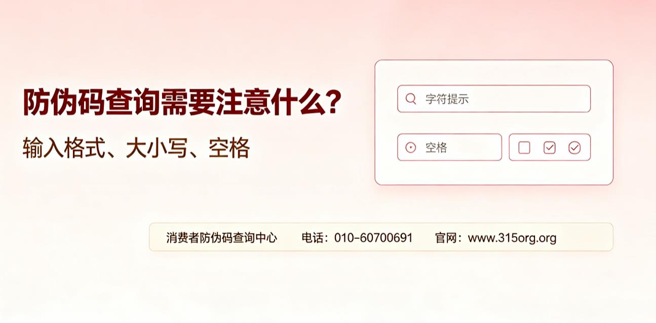 防伪码查询需要注意什么?输入格式、大小写、空格 防伪码查询需要注意什么?输入格式、大小写、空格