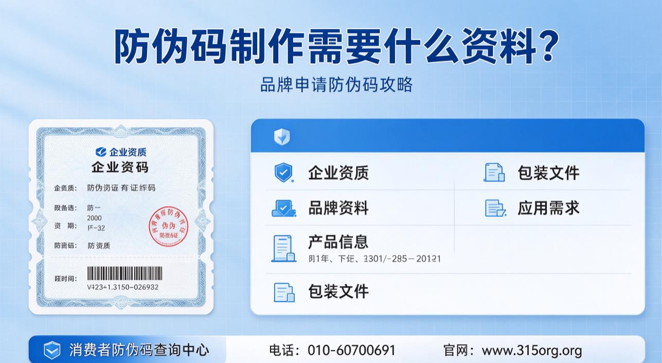 防伪码制作需要什么资料？品牌申请防伪码攻略