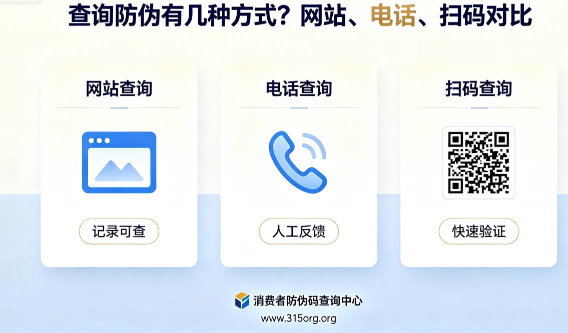查询防伪有几种方式？网站、电话、扫码对比