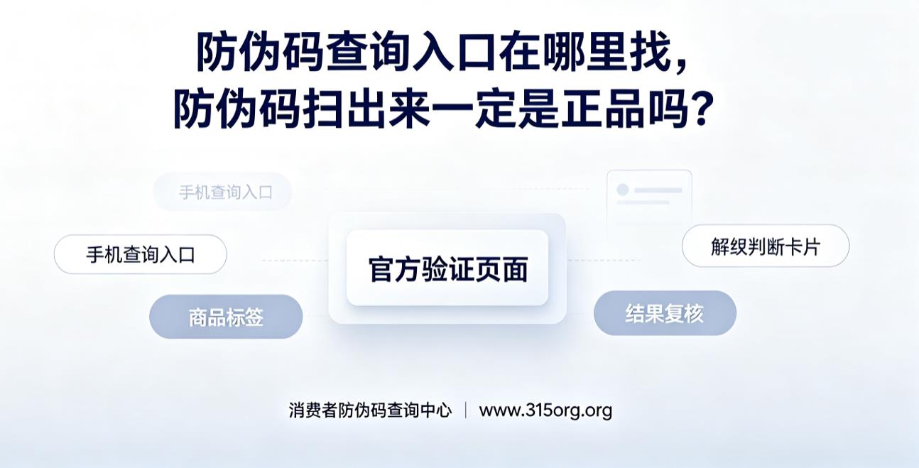 防伪码查询入口在哪里找，防伪码扫出来一定是正品吗？