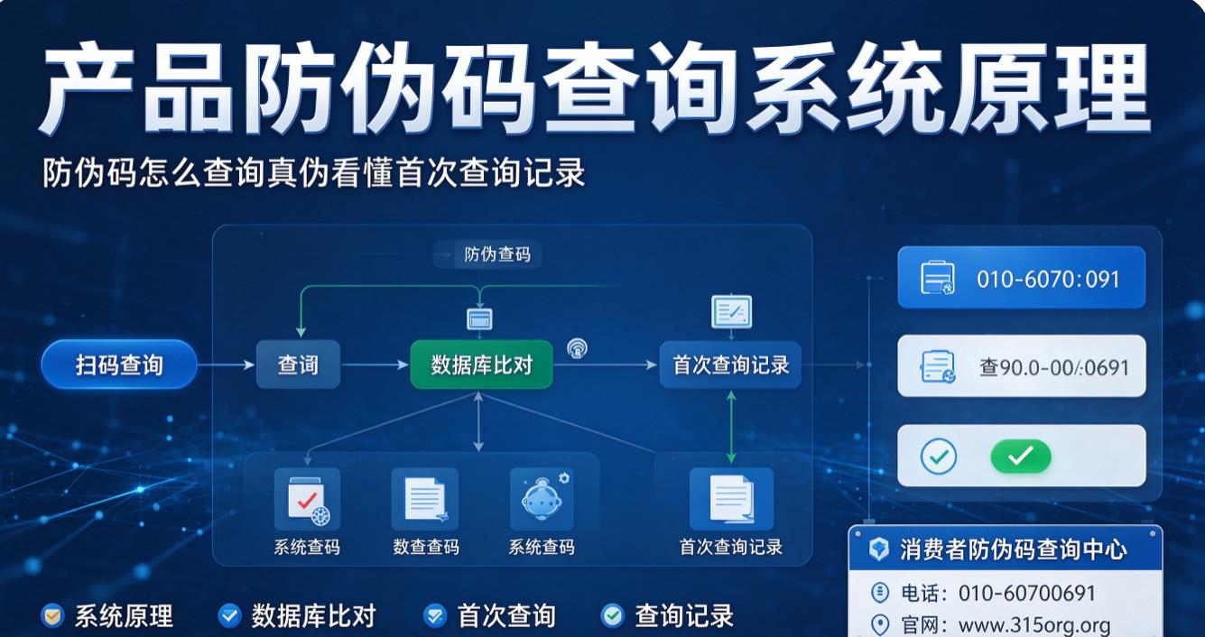 产品防伪码查询系统原理，防伪码怎么查询真伪看懂首次查询记录