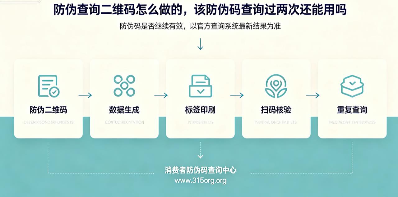防伪查询二维码怎么做的？该防伪码查询过两次还能用吗？