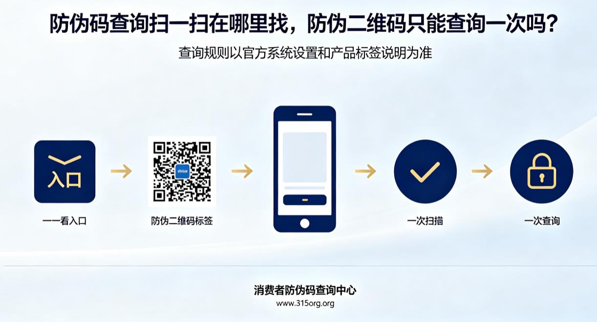防伪码查询扫一扫在哪里找？防伪二维码只能查询一次吗？