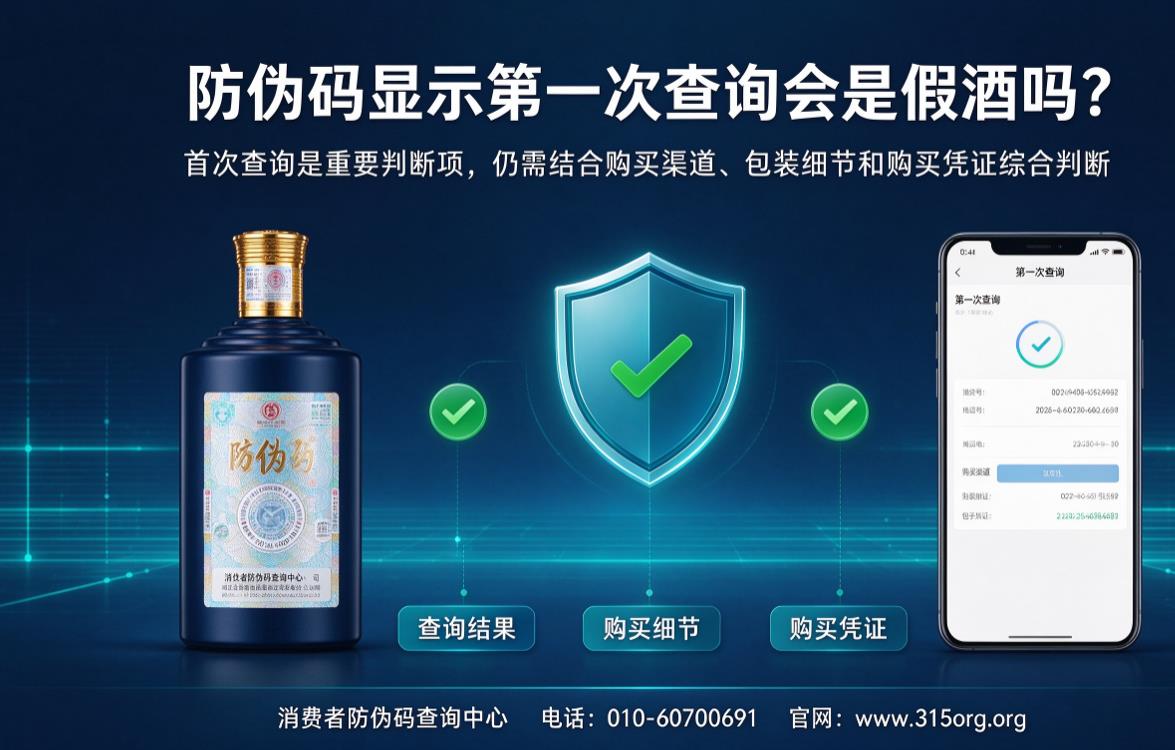 防伪码显示第一次查询会是假酒吗？