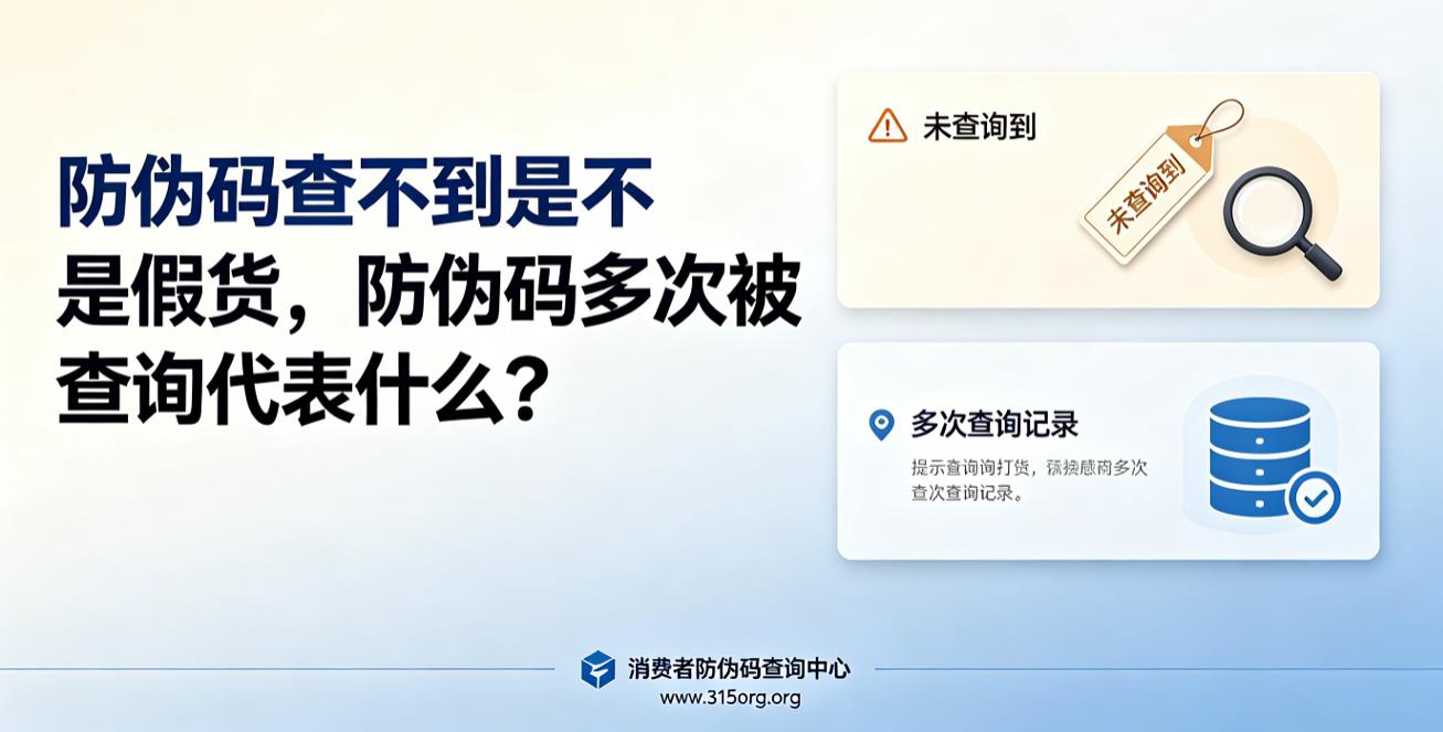 防伪码查不到是不是假货，防伪码多次被查询代表什么？