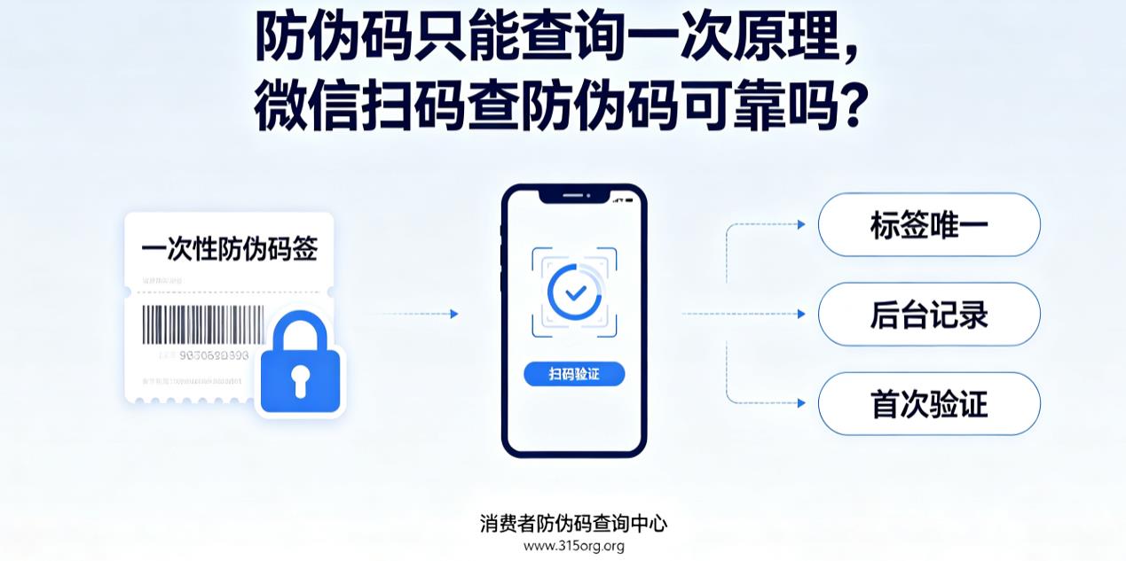 防伪码只能查询一次原理，微信扫码查防伪码可靠吗？