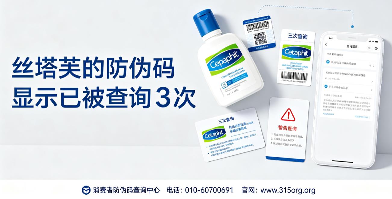 丝塔芙的防伪码显示已被查询3次