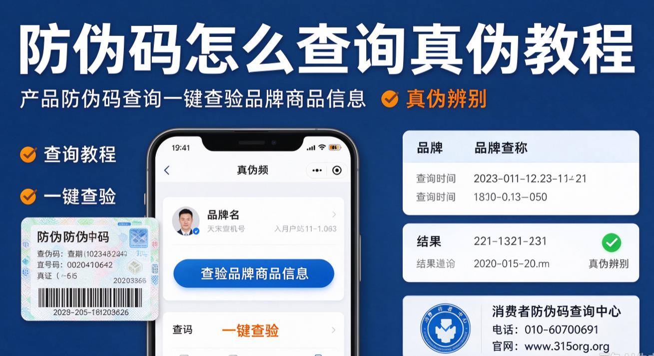 防伪码怎么查询真伪教程，产品防伪码查询一键查验品牌商品信息