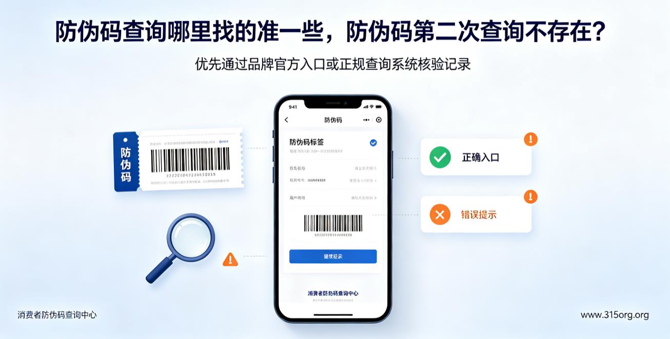防伪码查询哪里找的准一些？防伪码第二次查询不存在？