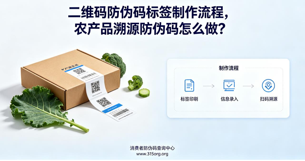 二维码防伪码标签制作流程，农产品溯源防伪码怎么做？