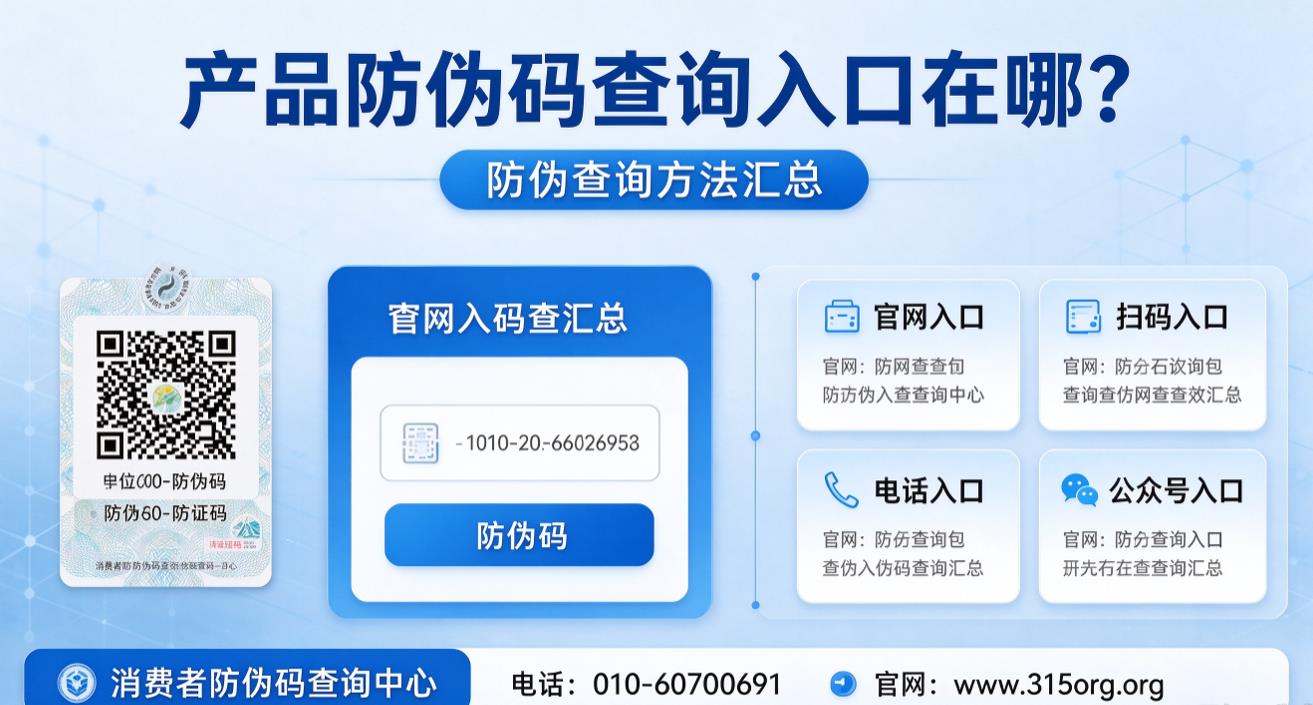 产品防伪码查询入口在哪？防伪查询方法汇总
