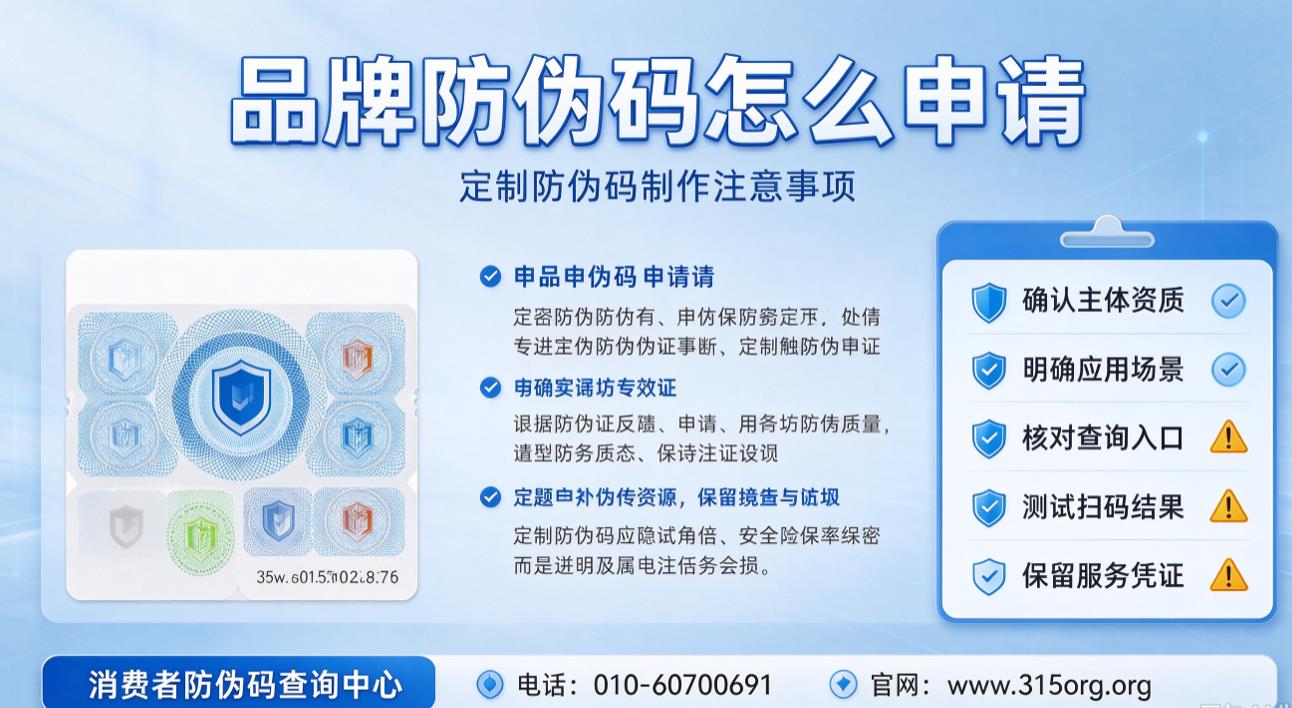 品牌防伪码怎么申请，定制防伪码制作注意事项