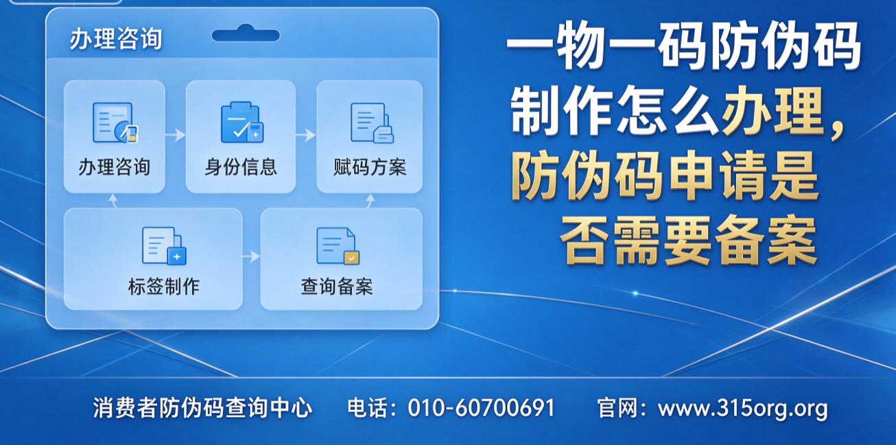 一物一码防伪码制作怎么办理,防伪码申请是否需要备案 一物一码防伪码制作怎么办理,防伪码申请是否需要备案