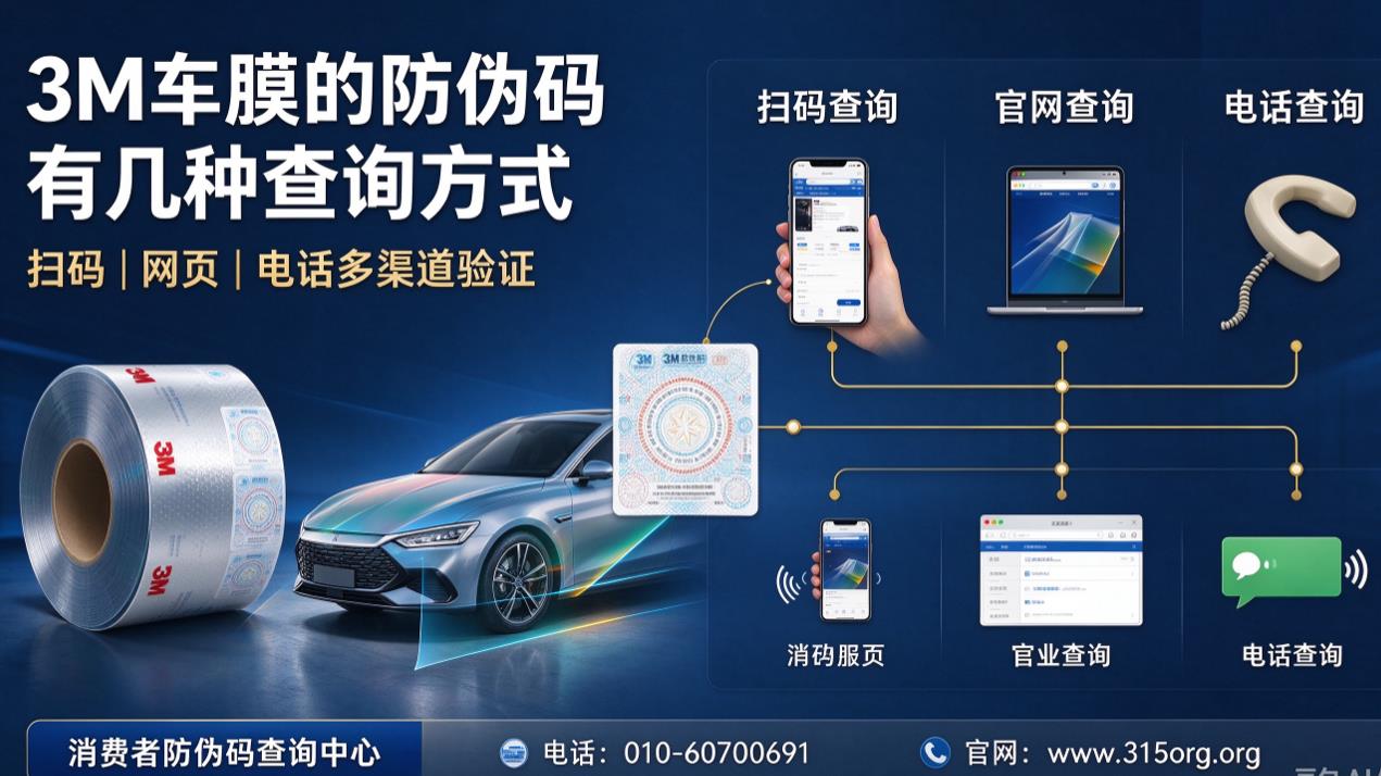 3M车膜的防伪码有几种查询方式？一文说清