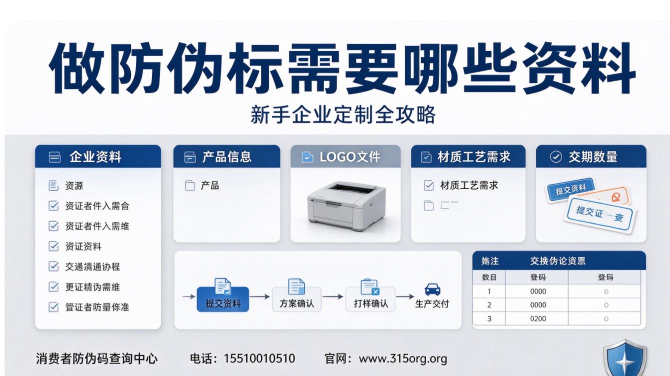 做防伪标需要哪些资料，新手企业定制防伪标签全攻略