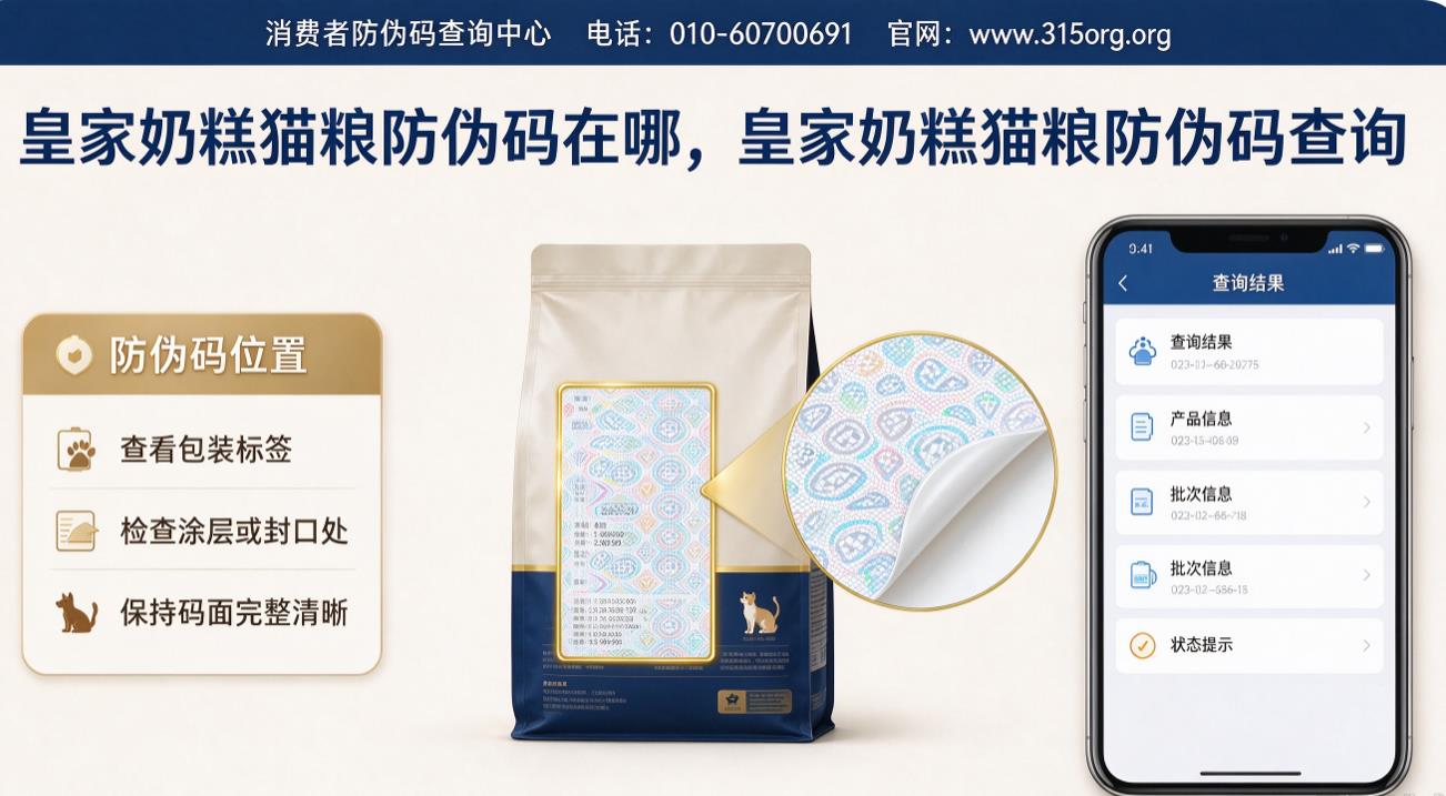 皇家奶糕猫粮防伪码在哪，皇家奶糕猫粮防伪码查询
