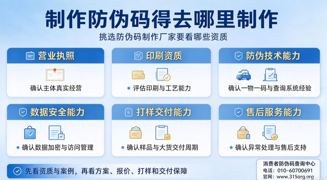 制作防伪码得去哪里制作，挑选防伪码制作厂家要看哪些资质