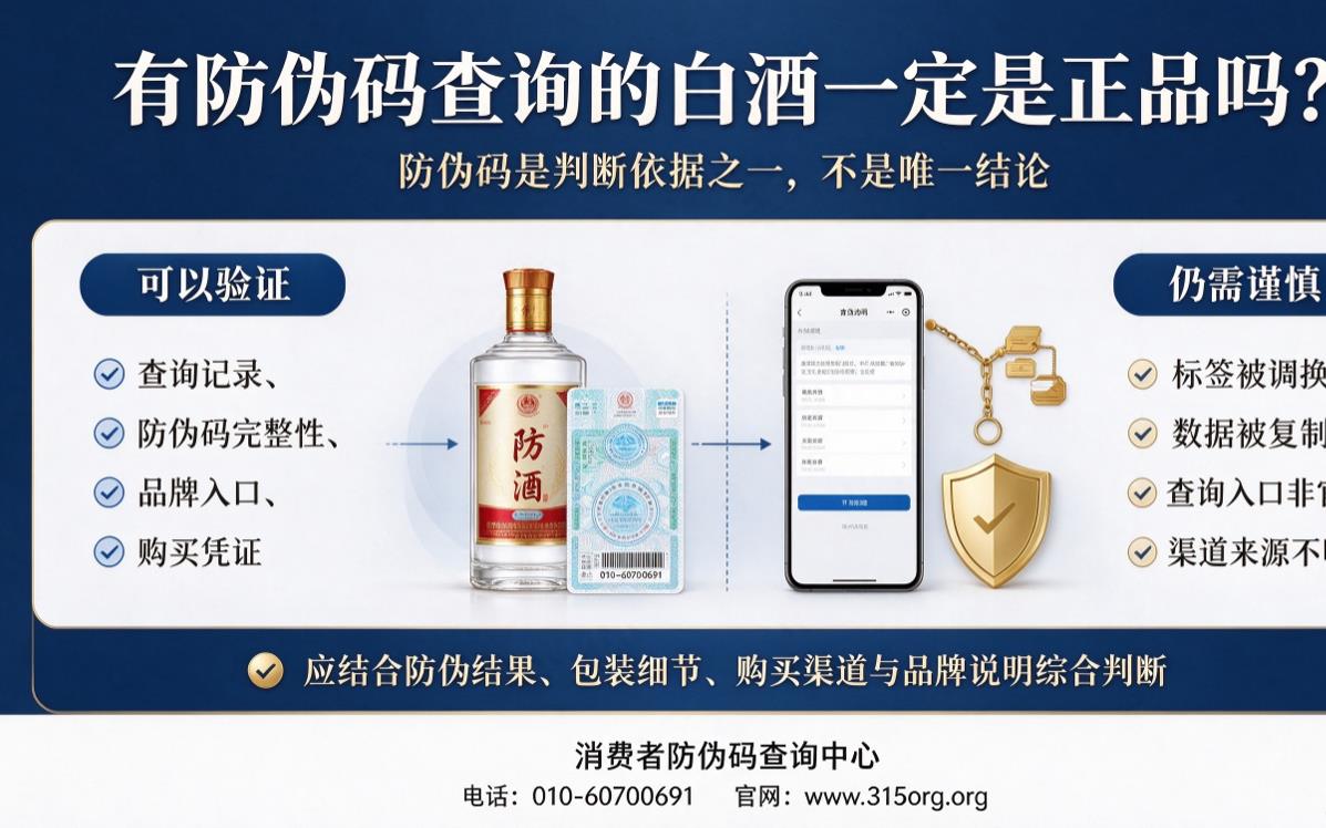 有防伪码查询的白酒一定是正品吗? 有防伪码查询的白酒一定是正品吗?