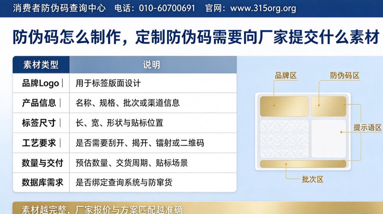防伪码怎么制作，定制防伪码需要向厂家提交什么素材