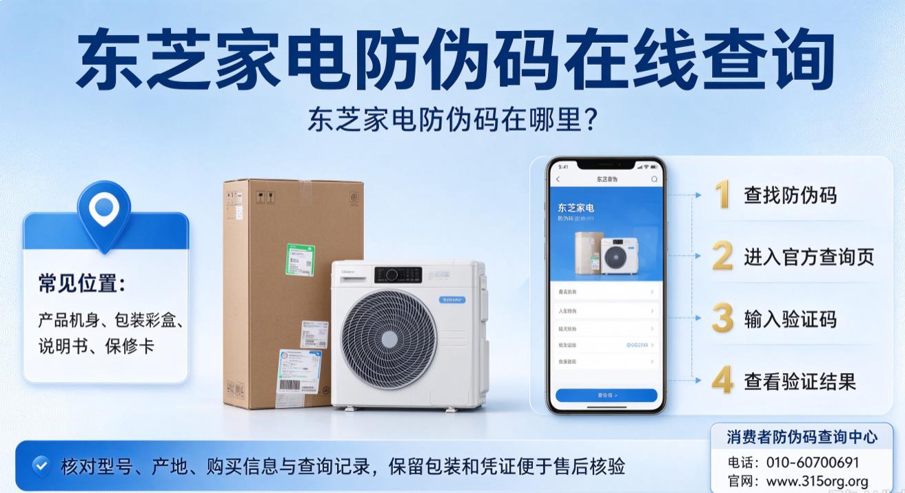 东芝家电防伪码在线查询，东芝家电防伪码在哪里？