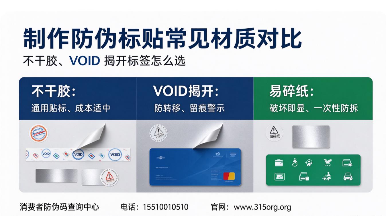 制作防伪标贴常见材质对比，不干胶、VOID揭开标签怎么选