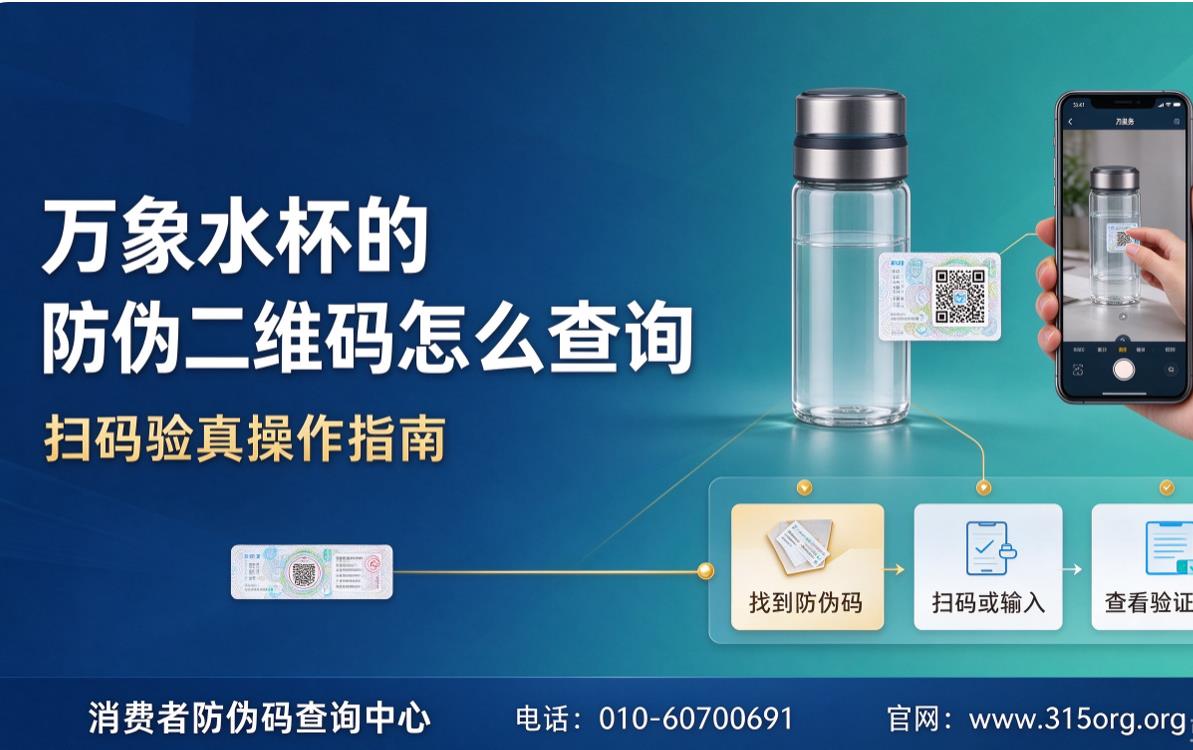 万象水杯的防伪二维码怎么查询？手把手教学