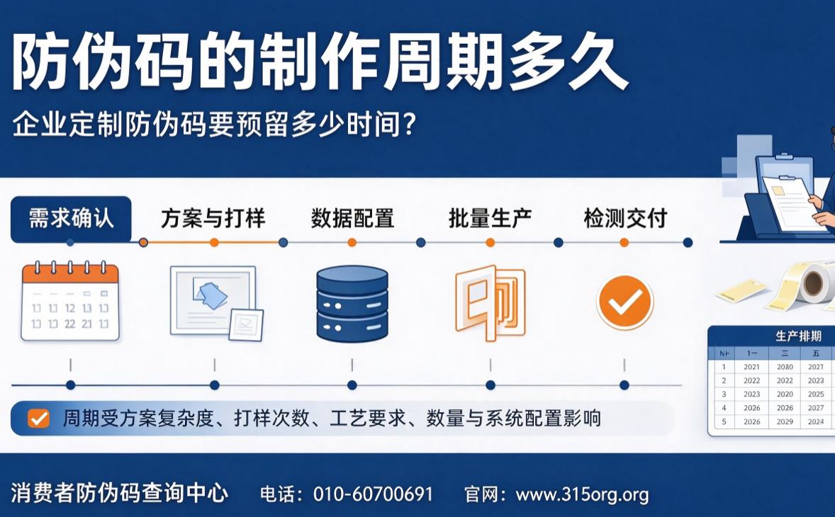 防伪码的制作周期多久，企业定制防伪码要预留多少时间？