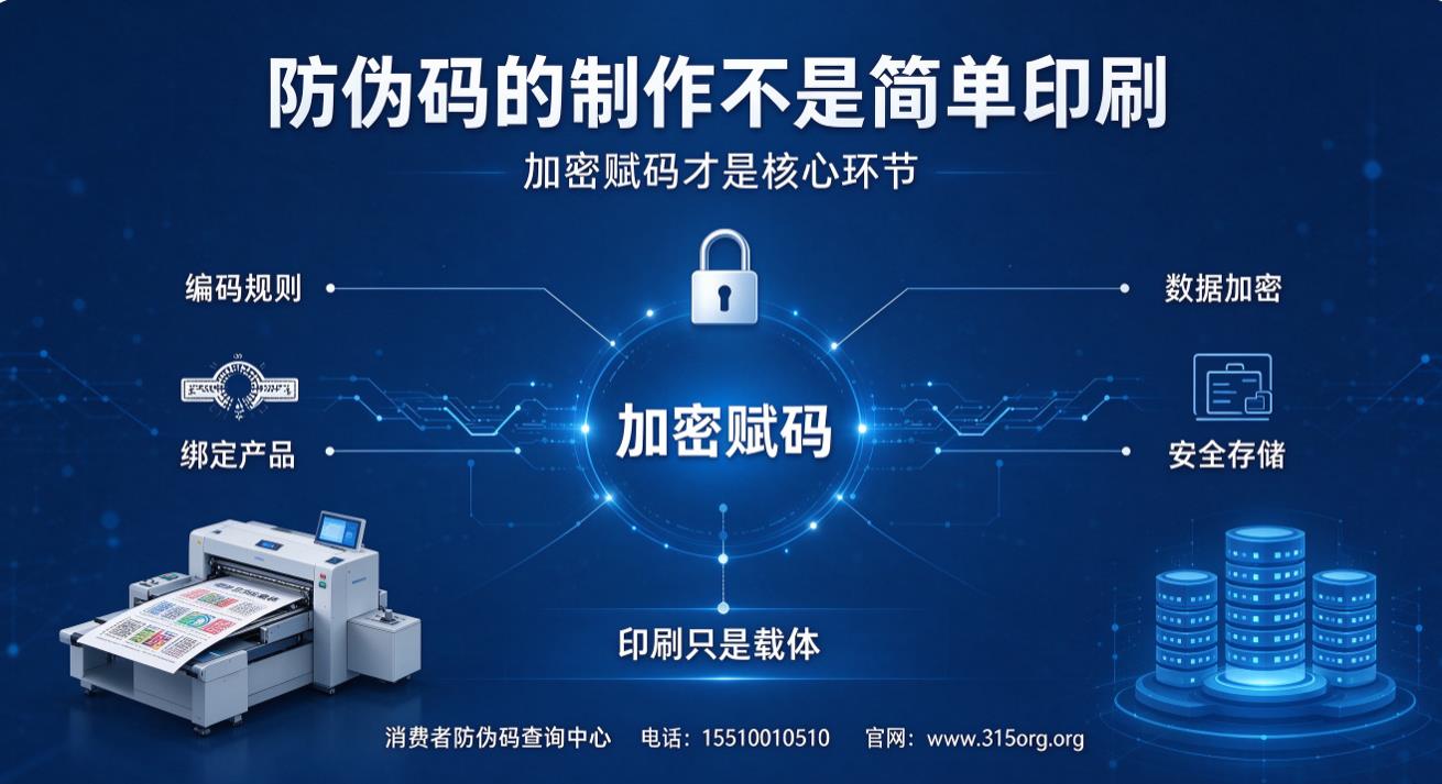 防伪码的制作不是简单印刷，加密赋码才是核心环节
