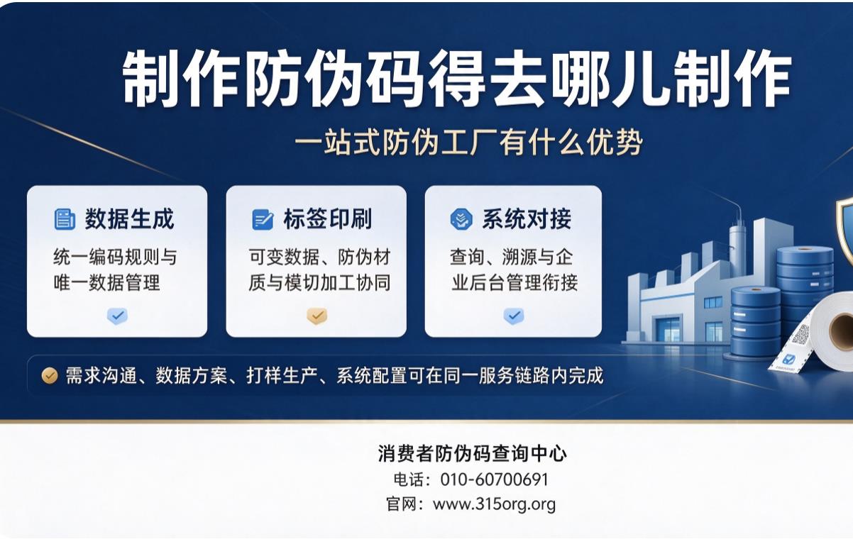 制作防伪码得去哪里制作,一站式防伪工厂有什么优势 制作防伪码得去哪里制作,一站式防伪工厂有什么优势