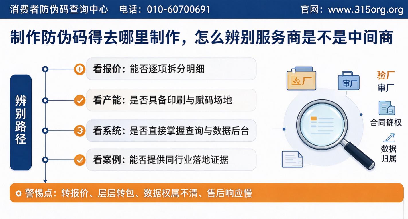 制作防伪码得去哪里制作，怎么辨别服务商是不是中间商
